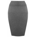 Load image into Gallery viewer, Womens Plain High Waisted Knee Length Bodycon Stretch Pencil Midi Skirt 8-14