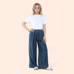 Load image into Gallery viewer, LUXE DIVA Womens Ladies Wide Leg Drawstring Palazzo Bottom Trouser Pant