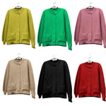 Load image into Gallery viewer, LUXE DIVA Womens Stitch Crew Neck Cardigan Ladies Knitted Pocket Front Button Up Long Sleeve Sweater UK 8-22