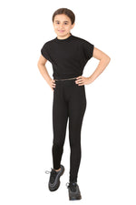 Load image into Gallery viewer, Childrens Plain Full Length Jersey Leggings Girls Stretchy Thick Material Pants