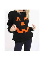 Load image into Gallery viewer, LUXE DIVA Ladies Knitted Long Sleeve Pumpkin Halloween Jumper Top Sweater