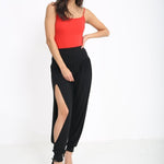 Load image into Gallery viewer, LUXEDIVA  Womens Ladies Side Slit Harem Trouser