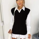 Load image into Gallery viewer, LUXEDIVA Ladies New Striped SHORT Sleeve Crew Neck Knitted Cardigan Jumpers S-XL