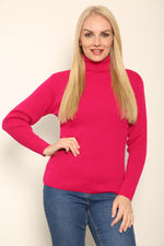 Load image into Gallery viewer, LUXE DIVA LADIES KNITTED POLO NECK JUMPER REMEL LABEL ( merry gold ) SUPER STRECH FINE KNIT POLO NECK