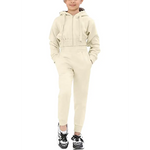 Load image into Gallery viewer, Girls Crop Set Kids Zip Hooded Crop Jogging Tracksuit -