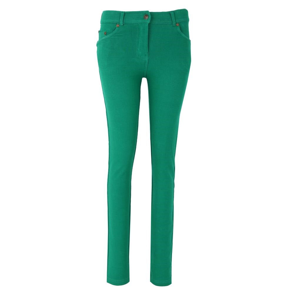 LUXE DIVA Ladies Women & Girls Stretch Denim Look Skinny Jeggings Leggings with Zip and Pockets UK Size 10-22