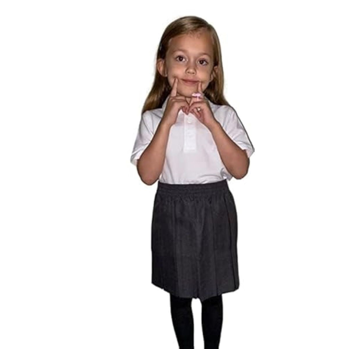 LUXE DIVA Girls Summer Formal Dress Bottom Full Elastic Box Pleat Skirt School Uniform Girl Back to School Box Pleated Round Waist Skirt