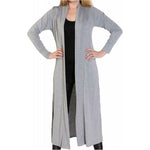 Load image into Gallery viewer, LUXE DIVA Women’s Plus Size Maxi Long Cardigan UK | Floaty Full Sleeve Open Front Coatigan | Lightweight Collared Duster Jacket | Ladies Longline Cover Up Sizes 8-26