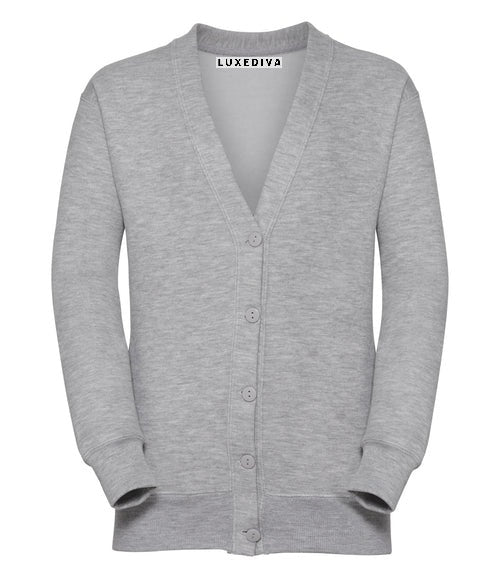 Girls V-Neck School Cardigans Long Sleeve Button-up knitwear for School Uniform