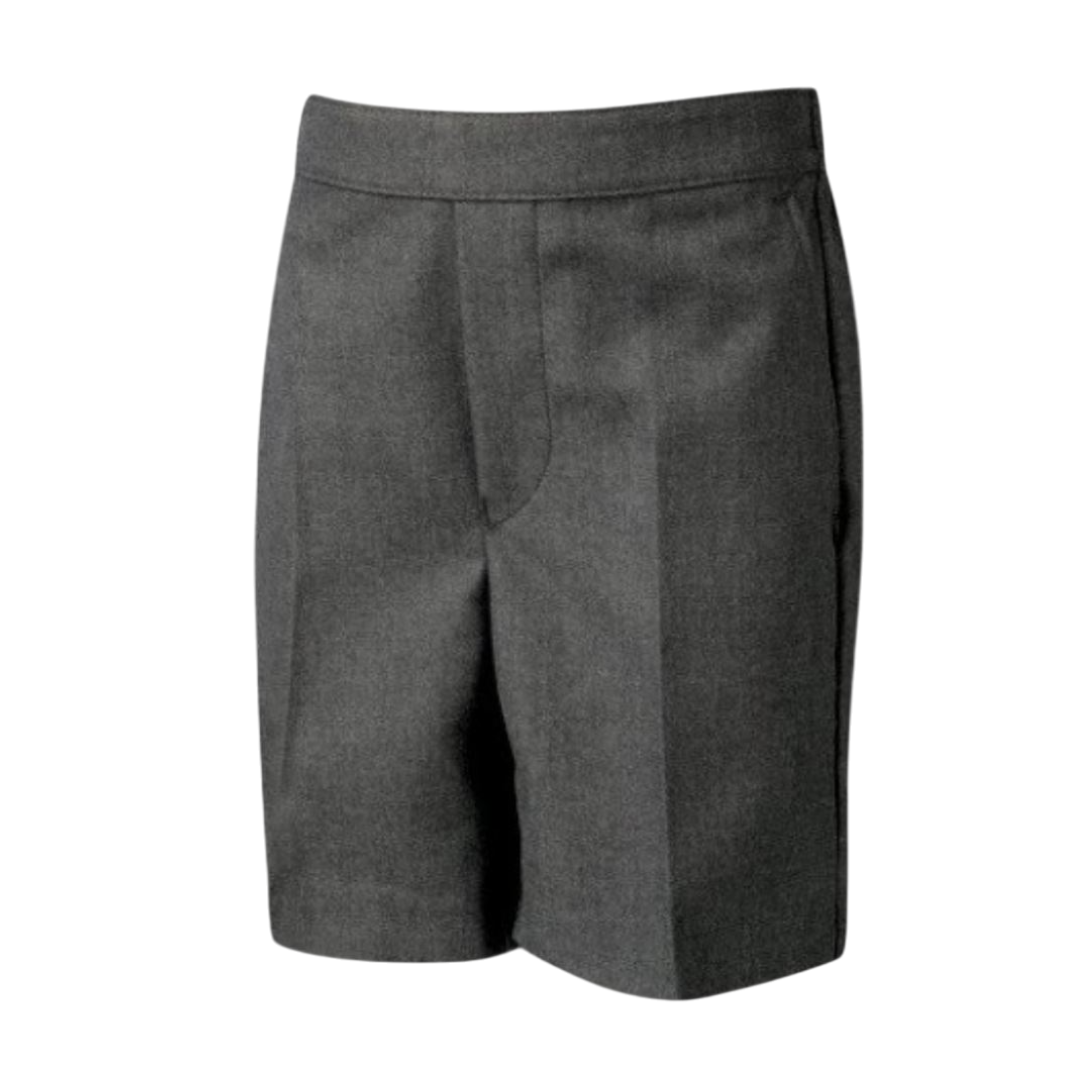 LUXE DIVA Boys School Shorts – Classic Black Knee-Length Uniform Shorts with Pockets, Easy Pull-On Design, Half Elastic Waistband for Ages 2-10 Years