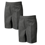 Load image into Gallery viewer, LUXE DIVA Boys School Shorts – Classic Black Knee-Length Uniform Shorts with Pockets, Easy Pull-On Design, Half Elastic Waistband for Ages 2-10 Years