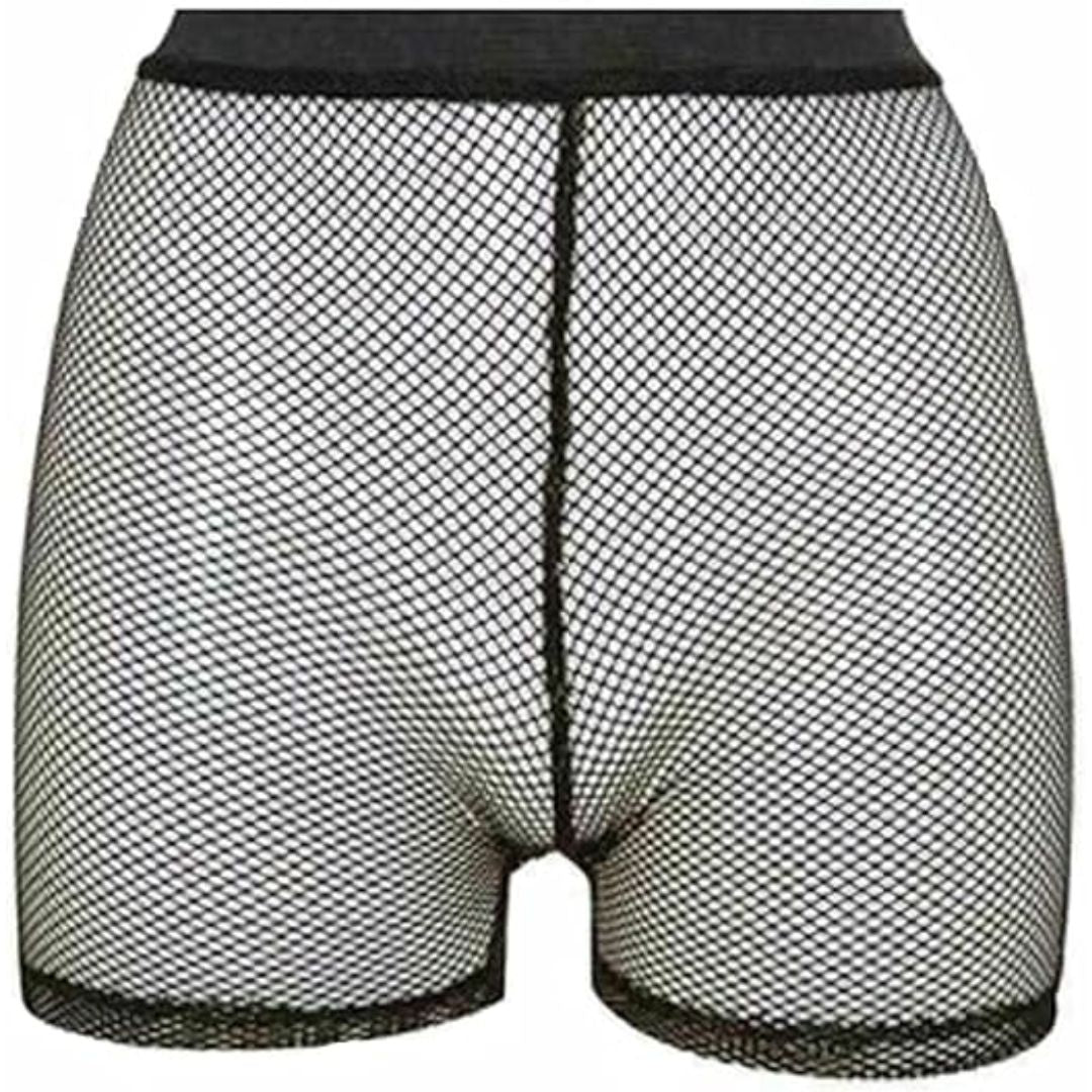 LUXE DIVA  women Ladies Fishnet Crop Tops ,Minidress Cycling Shorts & Hotpant