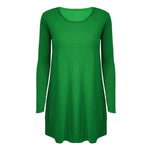 Load image into Gallery viewer, LUXE DIVA WOMEN LADIES LONG SLEEVE SWING DRESS FLARED A LINE SKATER DRESS TOP SIZE 8-26