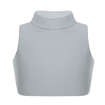 Load image into Gallery viewer, LUXE DIVA Girls Gymnastics Crop Tops – Kids Sleeveless Turtle Neck Crop Top for Dance, Yoga, Sports, Running – Plain Summer Vest Activewear for Girls Ages 5-13 Years
