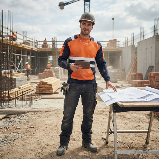 LUXE DIVA Hi Vis High Visibility Crew Neck Sweatshirt Kangaroo Pocket Reflective Workwear
