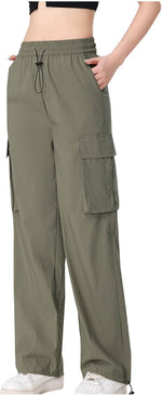 Load image into Gallery viewer, Ladies Combat Elastic Waist Band 4 Pocket Plain Wide Leg Plazzo Style Trouser