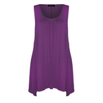 Load image into Gallery viewer, Ladies Hanky Hem Womens Sleeveless Scoop Neck Jersey Long