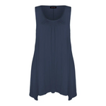 Load image into Gallery viewer, Ladies Hanky Hem Womens Sleeveless Scoop Neck Jersey Long