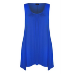 Load image into Gallery viewer, Ladies Hanky Hem Womens Sleeveless Scoop Neck Jersey Long