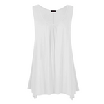 Load image into Gallery viewer, Ladies Hanky Hem Womens Sleeveless Scoop Neck Jersey Long
