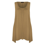 Load image into Gallery viewer, Ladies Hanky Hem Womens Sleeveless Scoop Neck Jersey Long