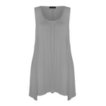 Load image into Gallery viewer, Ladies Hanky Hem Womens Sleeveless Scoop Neck Jersey Long
