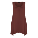 Load image into Gallery viewer, Ladies Hanky Hem Womens Sleeveless Scoop Neck Jersey Long