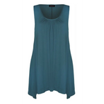 Load image into Gallery viewer, Ladies Hanky Hem Womens Sleeveless Scoop Neck Jersey Long