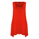 Load image into Gallery viewer, Ladies Hanky Hem Womens Sleeveless Scoop Neck Jersey Long