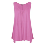 Load image into Gallery viewer, Ladies Hanky Hem Womens Sleeveless Scoop Neck Jersey Long