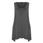 Load image into Gallery viewer, Ladies Hanky Hem Womens Sleeveless Scoop Neck Jersey Long