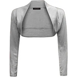 Load image into Gallery viewer, Ladies Plain Long Sleeve Bolero Shrug Crop Top Cropped
