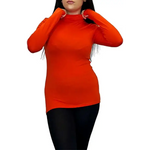 Load image into Gallery viewer, Ladies Polo Roll Neck Long Sleeve Turtle Neck Plain Jumpers