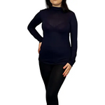 Load image into Gallery viewer, Ladies Polo Roll Neck Long Sleeve Turtle Neck Plain Jumpers