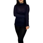 Load image into Gallery viewer, Ladies Polo Roll Neck Long Sleeve Turtle Neck Plain Jumpers