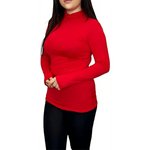 Load image into Gallery viewer, Ladies Polo Roll Neck Long Sleeve Turtle Neck Plain Jumpers