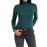 Load image into Gallery viewer, Ladies Polo Roll Neck Long Sleeve Turtle Neck Plain Jumpers