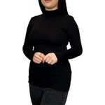 Load image into Gallery viewer, Ladies Polo Roll Neck Long Sleeve Turtle Neck Plain Jumpers