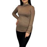 Load image into Gallery viewer, Ladies Polo Roll Neck Long Sleeve Turtle Neck Plain Jumpers