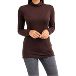 Load image into Gallery viewer, Ladies Polo Roll Neck Long Sleeve Turtle Neck Plain Jumpers