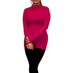 Load image into Gallery viewer, Ladies Polo Roll Neck Long Sleeve Turtle Neck Plain Jumpers