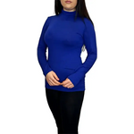 Load image into Gallery viewer, Ladies Polo Roll Neck Long Sleeve Turtle Neck Plain Jumpers