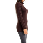 Load image into Gallery viewer, Ladies Polo Roll Neck Long Sleeve Turtle Neck Plain Jumpers