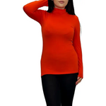 Load image into Gallery viewer, Ladies Polo Roll Neck Long Sleeve Turtle Neck Plain Jumpers