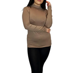 Load image into Gallery viewer, Ladies Polo Roll Neck Long Sleeve Turtle Neck Plain Jumpers