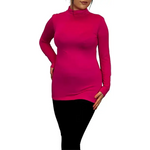 Load image into Gallery viewer, Ladies Polo Roll Neck Long Sleeve Turtle Neck Plain Jumpers