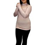 Load image into Gallery viewer, Ladies Polo Roll Neck Long Sleeve Turtle Neck Plain Jumpers