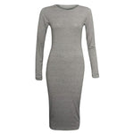 Load image into Gallery viewer, LUXE DIVA Ladies Womens Long Sleeve Stretch Jersey Bodycon Printed MIDI Dress Plus Size