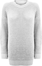 Load image into Gallery viewer, LUXE DIVA LADIES LONG KNITTED TUNIC JUMPER DRESS FISHERKNIT BAGGY LOOSE OVERSIZE FIT