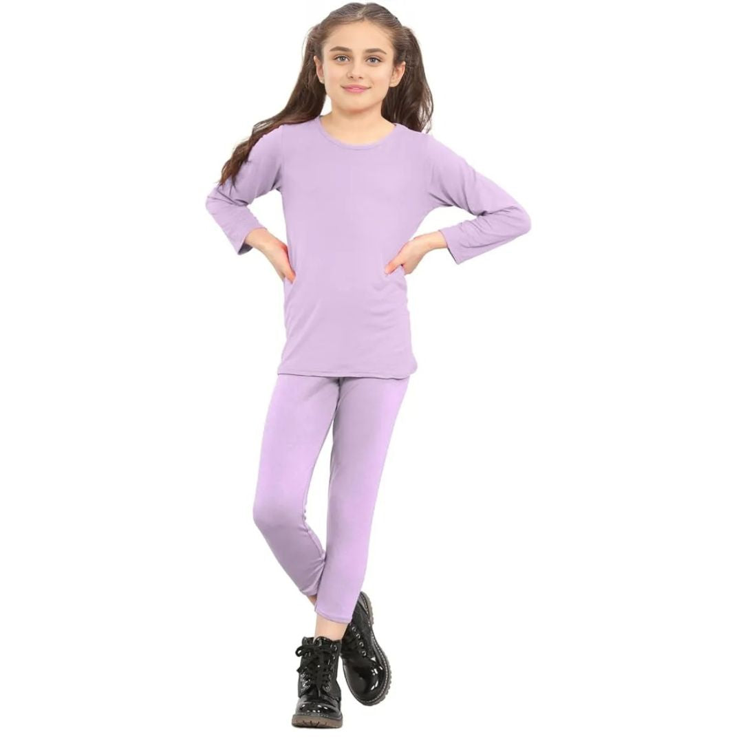 LUXE DIVA Girls 2-Piece Neon Summer Set – Stylish T-Shirt and Leggings Outfit for Ages 7-13